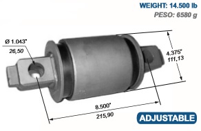 ADJUSTABLE BEAM AND BAR PIN BUSHING