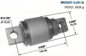 TORQUE ROD BUSHING (OFFERSIZE )